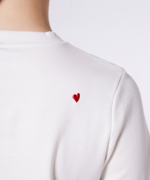 DOUBLE STANDARD CLOTHING（ダブルスタンダードクロージング）の「Dロゴ刺繍フライスTシャツ（Tシャツ/カットソー・レディース・オフホワイト/ベージュ/ブラウン・FREE）」の12枚目の写真