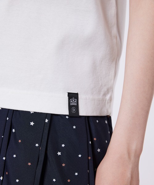 DOUBLE STANDARD CLOTHING（ダブルスタンダードクロージング）の「Dロゴ刺繍フライスTシャツ（Tシャツ/カットソー・レディース・オフホワイト/ベージュ/ブラウン・FREE）」の13枚目の写真