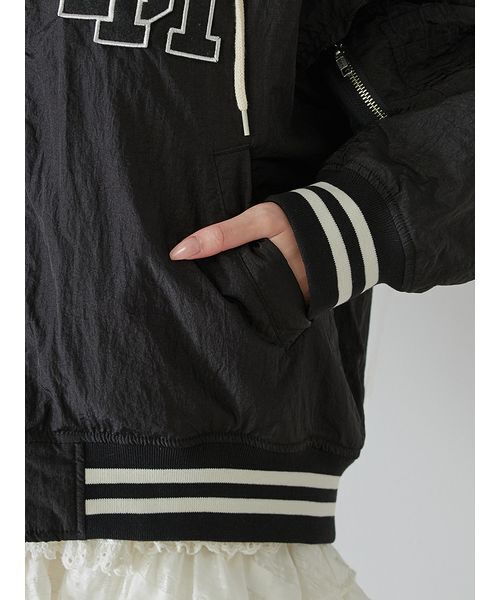 SNIDEL(スナイデル)の「【NUTMEG】コラボフード付きMA-1(ブルゾン・レディース・グレー/アイボリー/ブラック・0/1)」の14枚目の写真