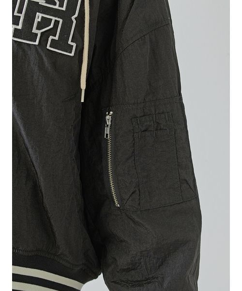 SNIDEL(スナイデル)の「【NUTMEG】コラボフード付きMA-1(ブルゾン・レディース・グレー/アイボリー/ブラック・0/1)」の15枚目の写真