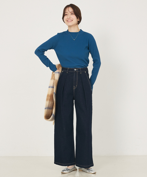 abahouse mavie(アバハウスマヴィ)の「タックデニム(デニムパンツ・レディース・ブラック/インディゴブルー・36/38/40)」の12枚目の写真