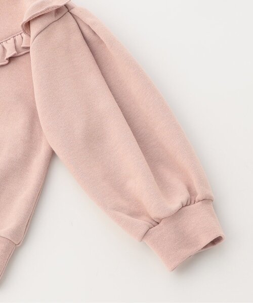 Seraph（セラフ）の「【ジュニア対応】襟付き風パールリボントレーナー（スウェット・キッズ・グレー/ピンク/チャコール・90/100/110/120/130/140）」の11枚目の写真