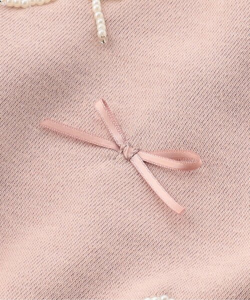 Seraph（セラフ）の「【ジュニア対応】襟付き風パールリボントレーナー（スウェット・キッズ・グレー/ピンク/チャコール・90/100/110/120/130/140）」の13枚目の写真