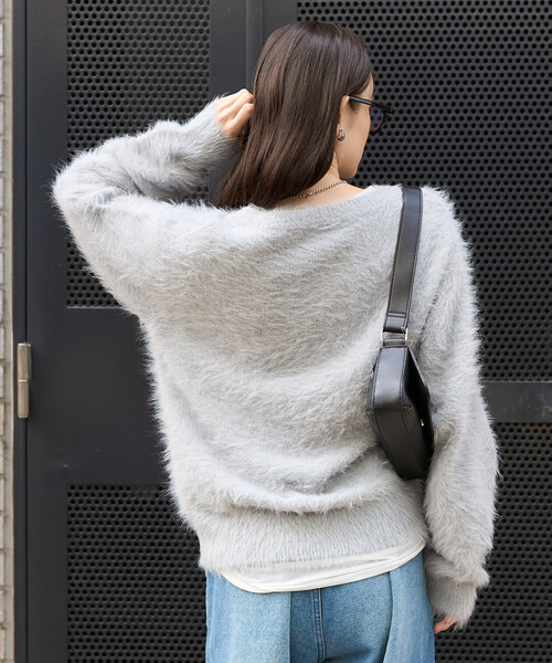 FREAK'S STORE(フリークスストア)の「染めわけ シャギーニットプルオーバー(ニット/セーター・レディース・ブルーグリーン/ライトグレー/ブラウン/ベージュ・フリ-)」の10枚目の写真