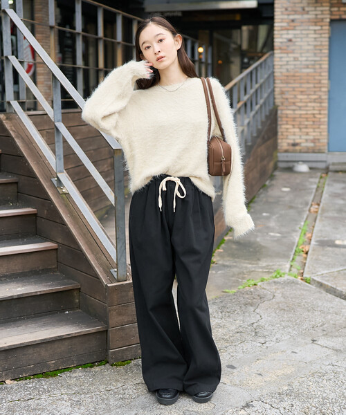 FREAK'S STORE(フリークスストア)の「染めわけ シャギーニットプルオーバー(ニット/セーター・レディース・ブルーグリーン/ライトグレー/ブラウン/ベージュ・フリ-)」の16枚目の写真