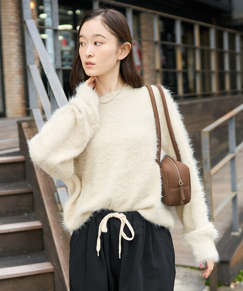 セール】染めわけ シャギーニットプルオーバー（ニット/セーター