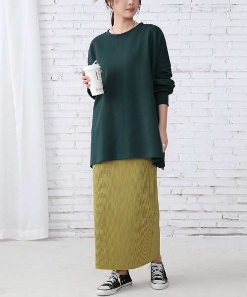 ReRe(リリ)の「ロングスリーブシャツトップス(Tシャツ/カットソー・レディース・ブラック/アイボリー/グレー/グリーン・FREE)」の12枚目の写真
