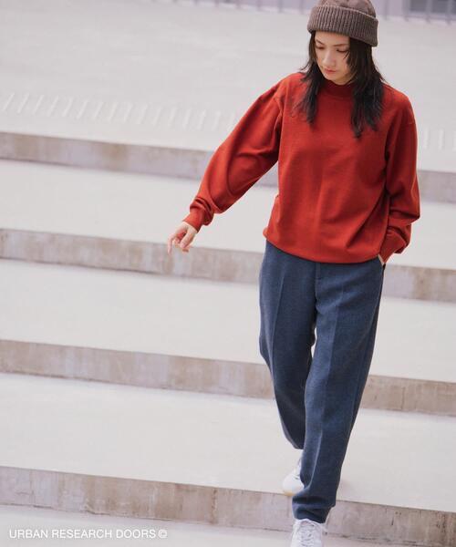 URBAN RESEARCH DOORS(アーバンリサーチドアーズ)の「『仁村紗和さん着用』『UR TECH 200日ニット』 モックネック(ニット/セーター・メンズ・ブラック/オフホワイト/ブルー系その他/レッド系その他/ブラウン・MEDIUM/LARGE/X-LARGE)」の7枚目の写真