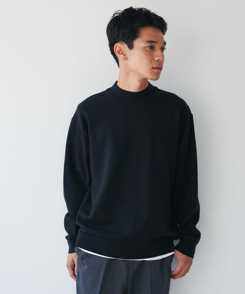 URBAN RESEARCH DOORS(アーバンリサーチドアーズ)の「『仁村紗和さん着用』『UR TECH 200日ニット』 モックネック(ニット/セーター・メンズ・ブラック/オフホワイト/ブルー系その他/レッド系その他/ブラウン・MEDIUM/LARGE/X-LARGE)」の10枚目の写真
