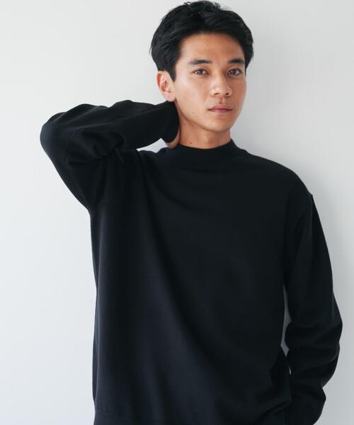 URBAN RESEARCH DOORS(アーバンリサーチドアーズ)の「『仁村紗和さん着用』『UR TECH 200日ニット』 モックネック(ニット/セーター・メンズ・ブラック/オフホワイト/ブルー系その他/レッド系その他/ブラウン・MEDIUM/LARGE/X-LARGE)」の12枚目の写真