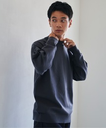 【美品】nbb Weekend モックネックシャツ ネイビー モックネック」に該当するブルー・ネイビー/青色系のメンズ