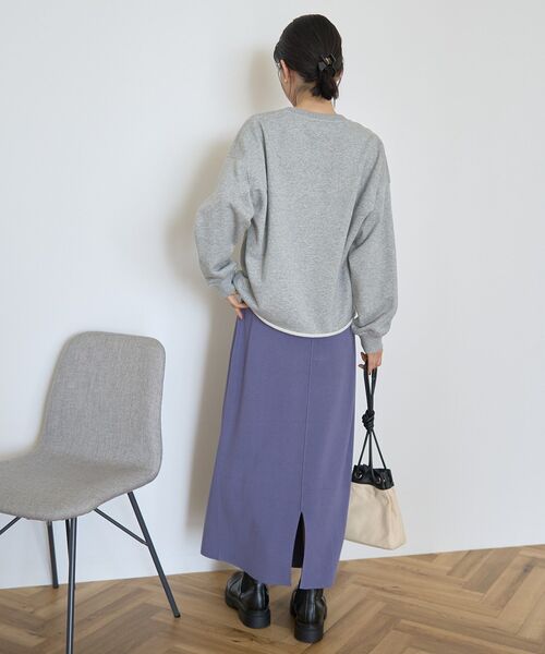 AMERICAN HOLIC（アメリカンホリック）の「バイパチ総針ニットタイトスカート（スカート・レディース・ブラック/杢グレー/ダークグリーン/パープル・S/M/L）」の10枚目の写真