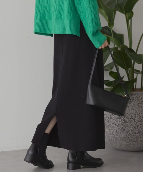 AMERICAN HOLIC（アメリカンホリック）の「バイパチ総針ニットタイトスカート（スカート・レディース・ブラック/杢グレー/ダークグリーン/パープル・S/M/L）」の11枚目の写真