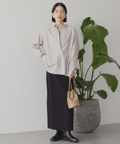 AMERICAN HOLIC（アメリカンホリック）の「バイパチ総針ニットタイトスカート（スカート・レディース・ブラック/杢グレー/ダークグリーン/パープル・S/M/L）」の11枚目の写真