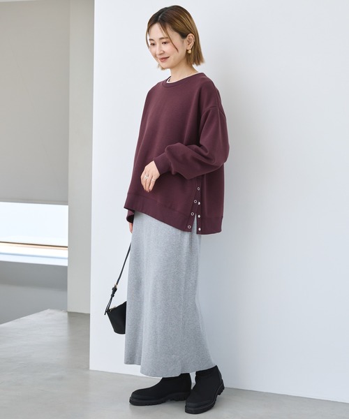 AMERICAN HOLIC（アメリカンホリック）の「バイパチ総針ニットタイトスカート（スカート・レディース・ブラック/杢グレー/ダークグリーン/パープル・S/M/L）」の13枚目の写真