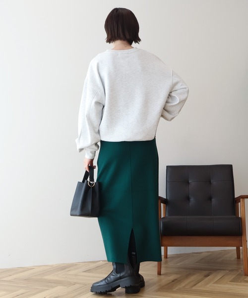 AMERICAN HOLIC（アメリカンホリック）の「バイパチ総針ニットタイトスカート（スカート・レディース・ブラック/杢グレー/ダークグリーン/パープル・S/M/L）」の16枚目の写真