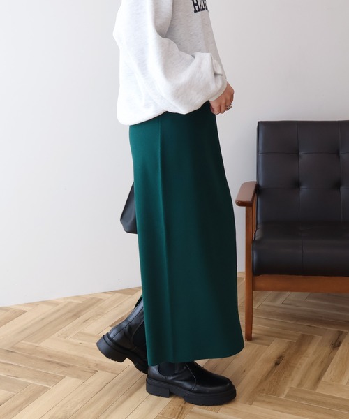 AMERICAN HOLIC（アメリカンホリック）の「バイパチ総針ニットタイトスカート（スカート・レディース・ブラック/杢グレー/ダークグリーン/パープル・S/M/L）」の19枚目の写真