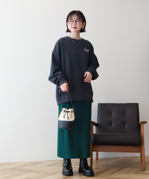 AMERICAN HOLIC（アメリカンホリック）の「バイパチ総針ニットタイトスカート（スカート・レディース・ブラック/杢グレー/ダークグリーン/パープル・S/M/L）」の20枚目の写真