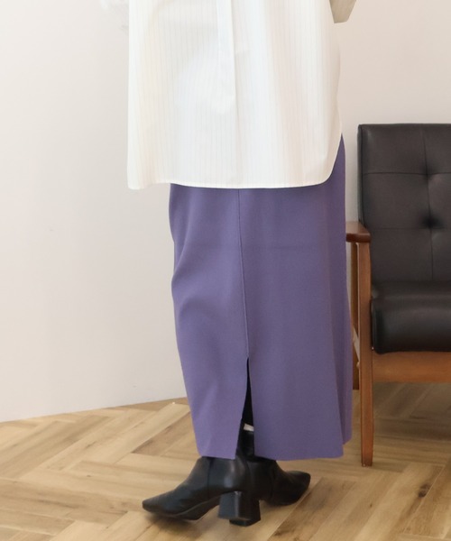 AMERICAN HOLIC（アメリカンホリック）の「バイパチ総針ニットタイトスカート（スカート・レディース・ブラック/杢グレー/ダークグリーン/パープル・S/M/L）」の7枚目の写真