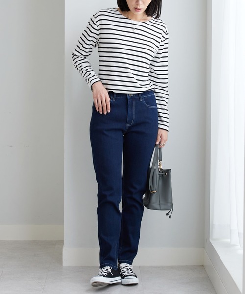 BELLUNA PLUS(ベルーナ)の「やわらかストレッチデニムスリムパンツ68(その他パンツ・レディース・ライトブルー/ネイビー/ブルー・X-LARGE/LARGE/MEDIUM/SMALL)」の15枚目の写真