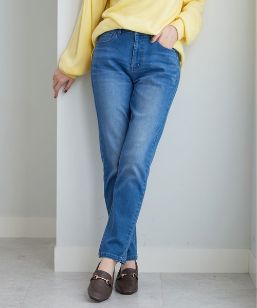 BELLUNA PLUS(ベルーナ)の「やわらかストレッチデニムスリムパンツ68(その他パンツ・レディース・ライトブルー/ネイビー/ブルー・X-LARGE/LARGE/MEDIUM/SMALL)」の16枚目の写真