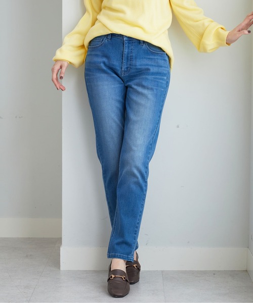BELLUNA PLUS(ベルーナ)の「やわらかストレッチデニムスリムパンツ68(その他パンツ・レディース・ライトブルー/ネイビー/ブルー・X-LARGE/LARGE/MEDIUM/SMALL)」の18枚目の写真