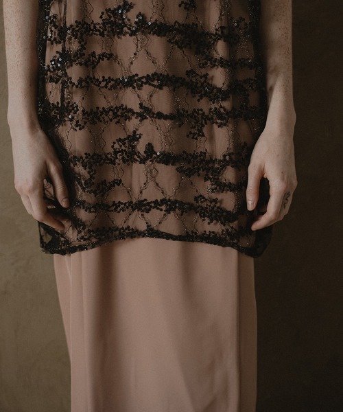 et.UNiVER（エトユニベール）の「Midnight sparkle dress set（ドレス・レディース・ブラック/チャコール/ピンクベージュ・LARGE/MEDIUM/SMALL）」の11枚目の写真