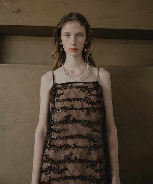et.UNiVER（エトユニベール）の「Midnight sparkle dress set（ドレス・レディース・ブラック/チャコール/ピンクベージュ・LARGE/MEDIUM/SMALL）」の12枚目の写真