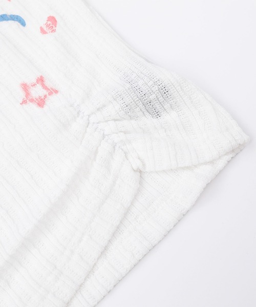 HOOK(フック)の「HOOK for girls リボン刺繍×レースアップ オフショル ロングスリーブトップス(Tシャツ/カットソー・レディース・ブラック/ホワイト・MEDIUM/SMALL)」の12枚目の写真
