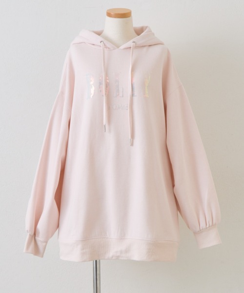 OLIVE des OLIVE（オリーブデオリーブ）の「スパンコールフードパーカー（パーカー・レディース・オフホワイト/トップグレー/スミクロ/ホワイト/ピンク・FREE）」の12枚目の写真