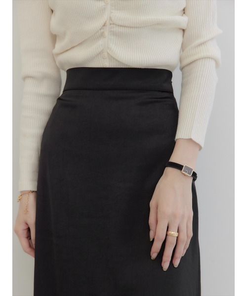 amel（エイメル）の「【RE ARRIVAL】マットサテンフレアスカート / ブラック（スカート・レディース・ブラック・FREE）」の10枚目の写真