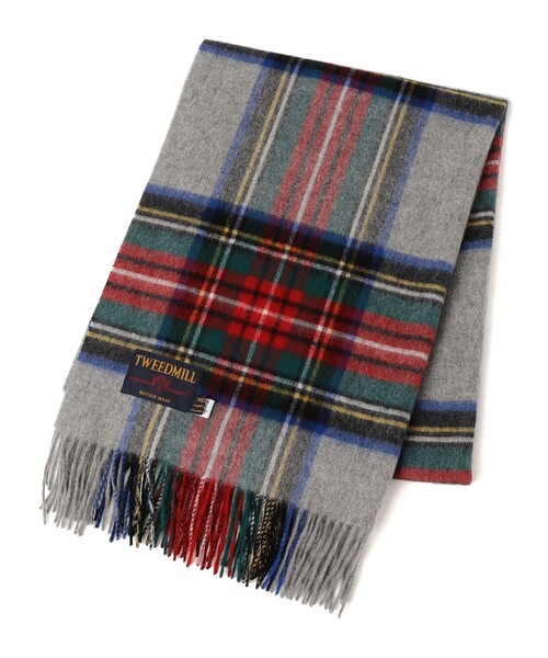 TWEED MILL（ツイードミル）の「TWEED MILL: チェック ウール ストール 25AW（ストール/ショール・レディース・キャメル/ライトグレー・ONE SIZE）」の10枚目の写真