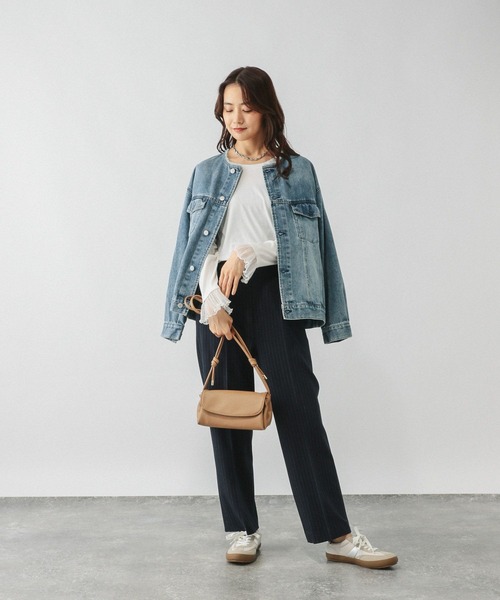 GLOBAL WORK（グローバルワーク）の「Beautee袖フレア長袖/580845（Tシャツ/カットソー・レディース・ホワイト系その他3/ブラック系その他/オフホワイト/ブラック・LARGE/MEDIUM/SMALL）」の5枚目の写真