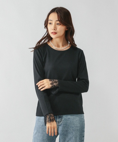 GLOBAL WORK（グローバルワーク）の「Beautee袖フレア長袖/580845（Tシャツ/カットソー・レディース・ホワイト系その他3/ブラック系その他/オフホワイト/ブラック・LARGE/MEDIUM/SMALL）」の17枚目の写真