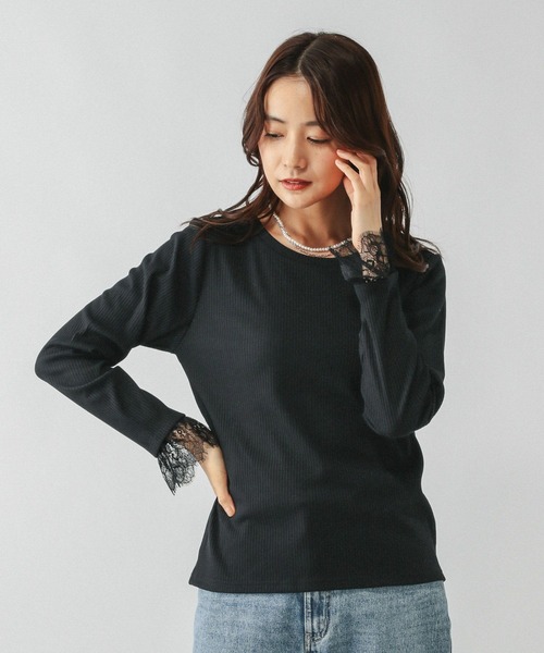 GLOBAL WORK（グローバルワーク）の「Beautee袖フレア長袖/580845（Tシャツ/カットソー・レディース・ホワイト系その他3/ブラック系その他/オフホワイト/ブラック・LARGE/MEDIUM/SMALL）」の21枚目の写真