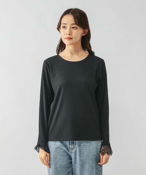 GLOBAL WORK（グローバルワーク）の「Beautee袖フレア長袖/580845（Tシャツ/カットソー・レディース・ホワイト系その他3/ブラック系その他/オフホワイト/ブラック・LARGE/MEDIUM/SMALL）」の19枚目の写真