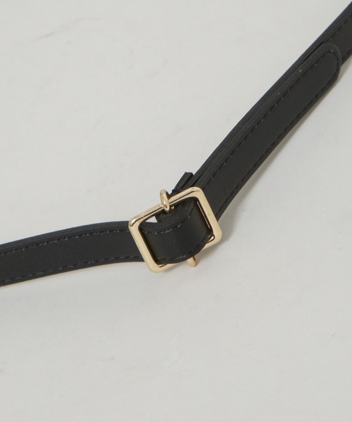 NANO universe（ナノユニバース）の「無段階調整 スクエア型バックルベルト（ベルト・レディース・ブラック/ブラウン/ベージュ・F）」の10枚目の写真
