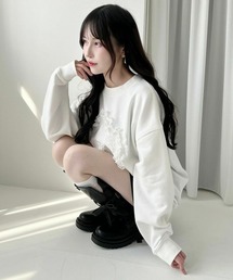 F i.n.t | フラワーレースパッチワークスウェット(スウェット)