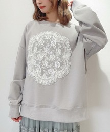 レディースのスウェット（グレー/灰色系・花柄・ボタニカル柄