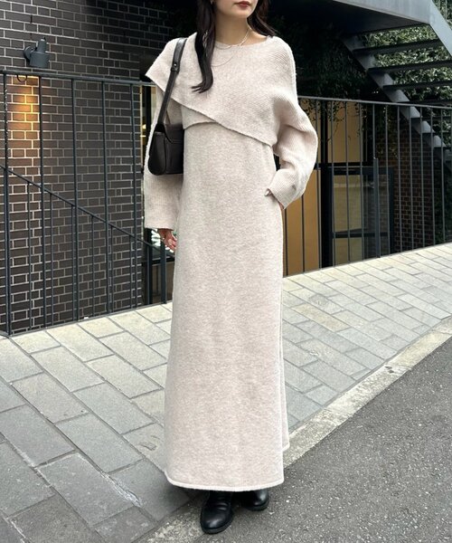 セール】クロスニット ワンピース（ワンピース）｜mystic