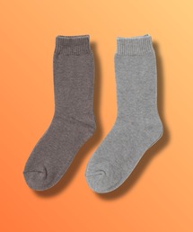 NAVY（ネイビー）の「nAvy【温活】MACHEAT クルー丈無地MIXソックス 2足組（ソックス/靴下）」