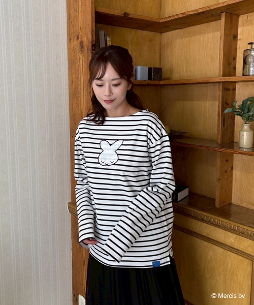 MIIA(ミーア)の「miffy ナインチェデザインボーダーロンT(Tシャツ/カットソー・レディース・ブルー/ブラック・FREE)」の7枚目の写真