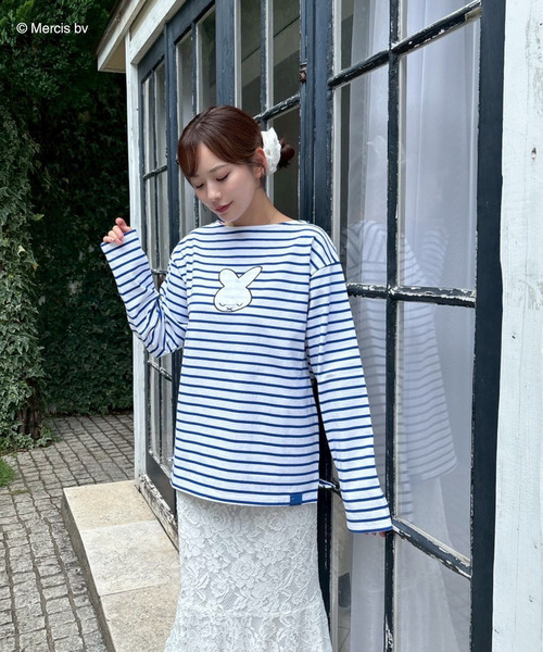MIIA(ミーア)の「miffy ナインチェデザインボーダーロンT(Tシャツ/カットソー・レディース・ブルー/ブラック・FREE)」の9枚目の写真