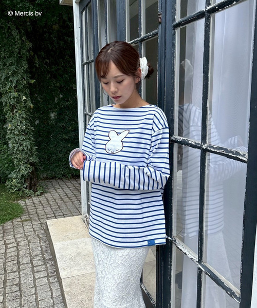 MIIA(ミーア)の「miffy ナインチェデザインボーダーロンT(Tシャツ/カットソー・レディース・ブルー/ブラック・FREE)」の10枚目の写真