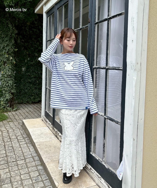 MIIA(ミーア)の「miffy ナインチェデザインボーダーロンT(Tシャツ/カットソー・レディース・ブルー/ブラック・FREE)」の11枚目の写真
