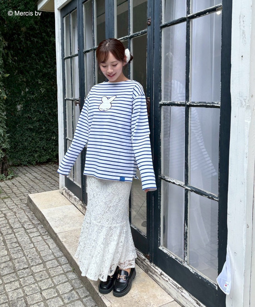 MIIA(ミーア)の「miffy ナインチェデザインボーダーロンT(Tシャツ/カットソー・レディース・ブルー/ブラック・FREE)」の12枚目の写真