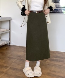 スカート（グリーン・カーキ/緑色系・コーデュロイ）ファッション通販