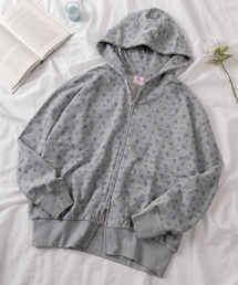 JEMORGAN（ジェーイーモーガン）の「【87】【JEMORGAN/ジェーイーモーガン】花柄 ガーゼ裏毛 ジップパーカー（ルームウェア/パジャマ）」