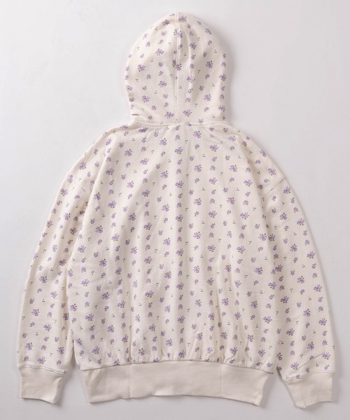 JEMORGAN（ジェーイーモーガン）の「【87】【JEMORGAN/ジェーイーモーガン】花柄 ガーゼ裏毛 ジップパーカー（パーカー・レディース・ブルー/グレー/ラベンダー/グレー系その他/レッド・FREE）」の7枚目の写真
