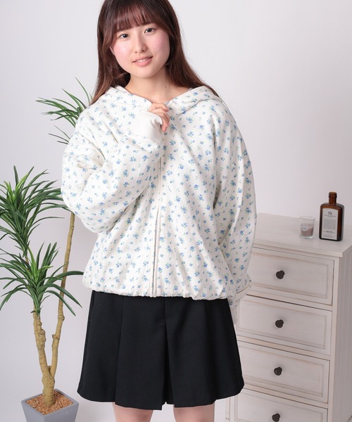 JEMORGAN（ジェーイーモーガン）の「【87】【JEMORGAN/ジェーイーモーガン】花柄 ガーゼ裏毛 ジップパーカー（パーカー・レディース・ブルー/グレー/ラベンダー/グレー系その他/レッド・FREE）」の20枚目の写真